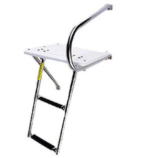Outboard Transom Swim Platform and Telescopic Ladder