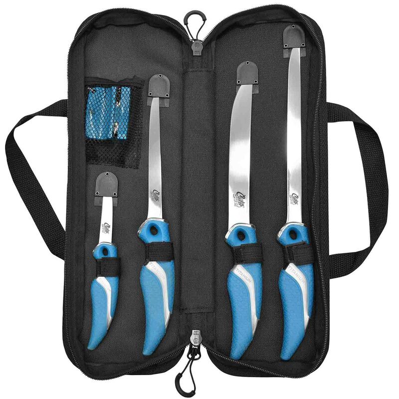 CUDA 6Piece Fillet Knife & Sharpener Set with Prym1 Case West Marine
