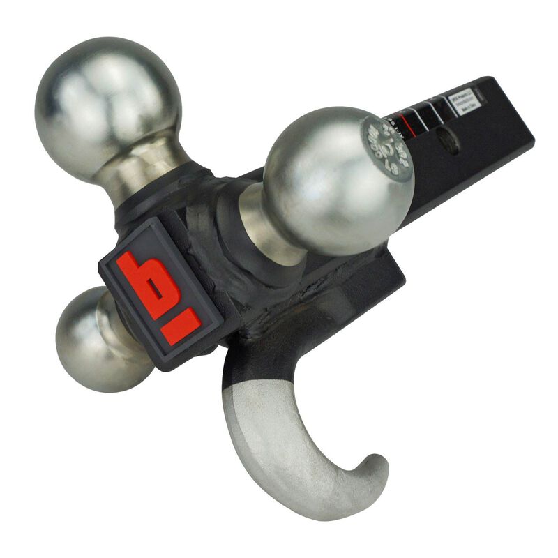 CURT Adjustable Tri Ball Mount Trailer Hitch, Fits 2-Inch, 10,000