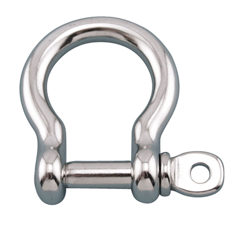 Stainless Steel Bow Shackle with Screw Pin, 1/2", 2500lb. WLL image number 0
