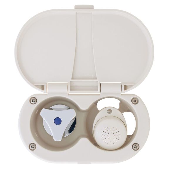 Trinidad Transom Shower Cold Only, Warm White Cup & Lid, Small Warm White Sprayer, 6' Stainless Steel Hose, Chrome Trinidad Handle image number 5