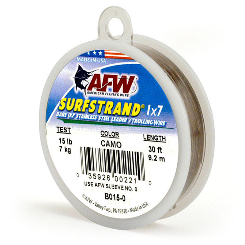 Americaware 30' Surfstrand Bare Stainless Wire Leader Material, B135-0 | For Fishing | by West Marine