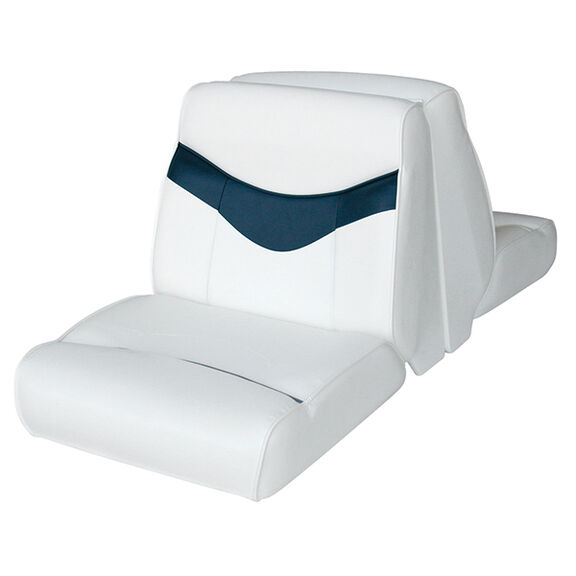 Bayliner Lounge Seat Top, White/Blue image number 0