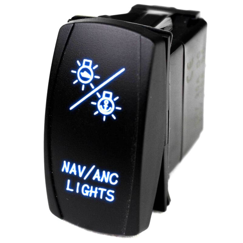 MARINE SPORT LIGHTING Logo Rocker Switch, NAV Lights, Blue | West Marine