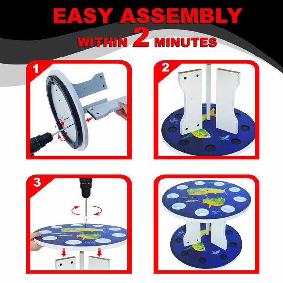 Guy Harvey Mahi Spinning 9 Fishing Rod Storage Rack, Vertical Fishing Pole Rod Holder image number 8