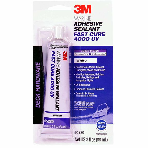 4000 UV Polyether Adhesive Sealant, White, 3 oz. Tube image number 0