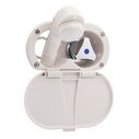 Trinidad Transom Shower Cold Only, Warm White Cup & Lid, Small Warm White Sprayer, 6' Stainless Steel Hose, Chrome Trinidad Handle image number 0
