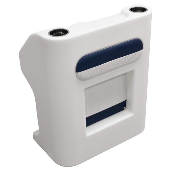 Wise DLX1168-1904 DLX Series Pontoon Steering Console - White / Mariner Blue image number 0
