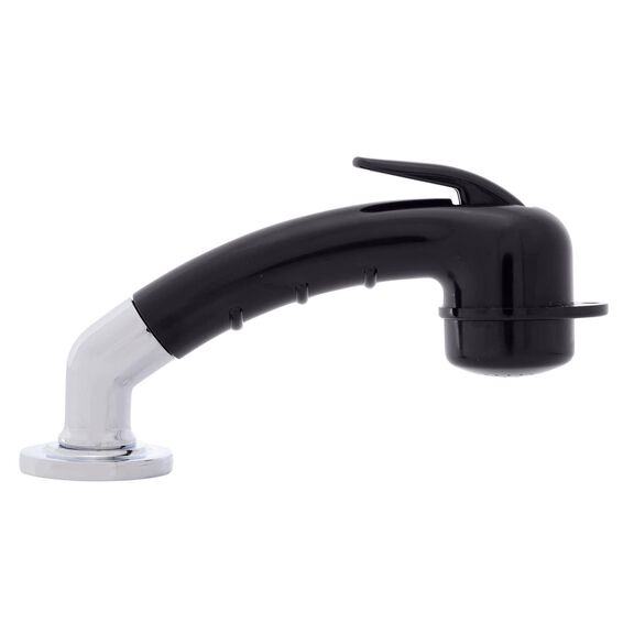 Deck-Mount Sprayer Small Black Sprayer w/Elbow, 6' Black Rubber Hose, Ultra-Low Profile Holder image number 2