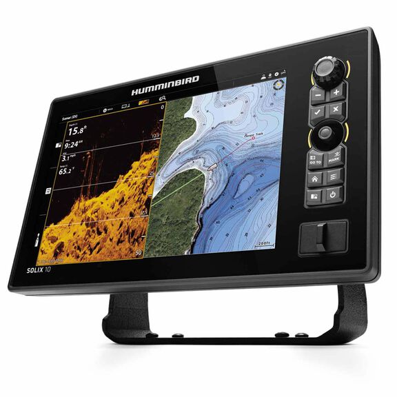 SOLIX 10 CHIRP MEGA SI+ G3 Fishfinder/Chartplotter Combo with Transducer and Basemap Charts image number 2