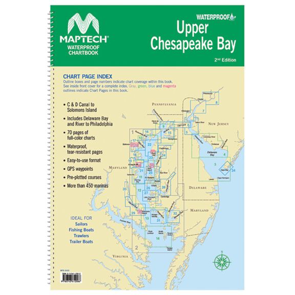WPB0430-02WMDS Waterproof Chartbook Upper Chesapeake Bay, 2nd Edition image number 0