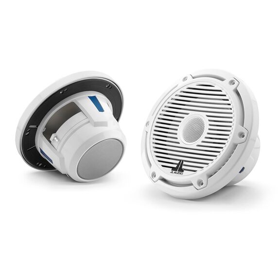 M6-650X-C-3Gw 6.5" Marine Coaxial Speakers, White Classic Grille, Pair image number 1