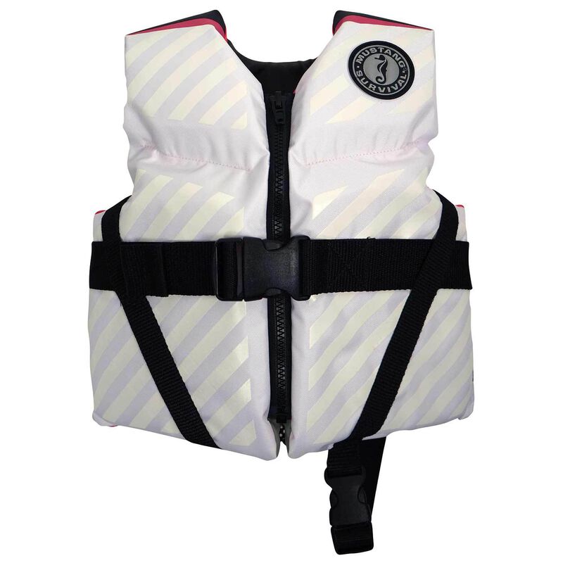 Lil’ Legends 70 Kids’ Life Vest, Child 3050lb, White/Pink West Marine