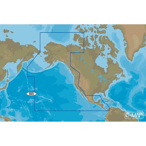 NA-M035 Pacific Coast and Central America C-MAP MAX Chart microSD/SD Card image number 0