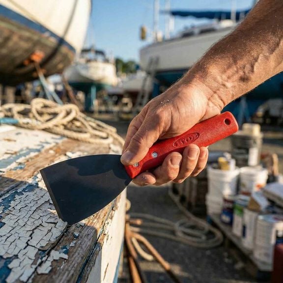 Chisel Scraper 3'' Flat Blade Acme Threaded Handle image number 2