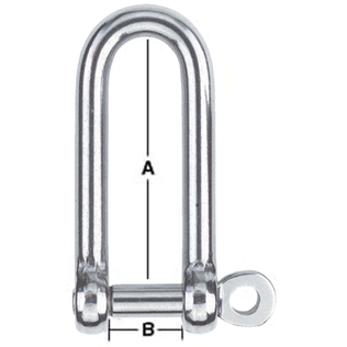 5mm Stainless Steel Long Shackle with 3/16" Pin