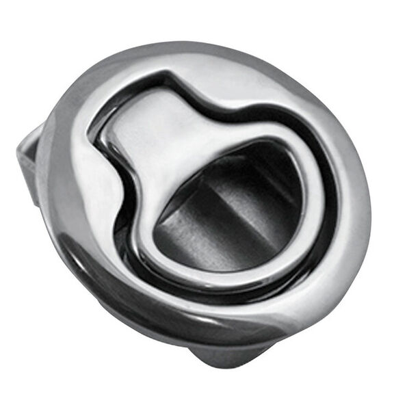 M1 Medium Flush Pull Latch for Doors 1/16"-9/32" Thick,  Stainless Steel, Non-Locking image number 0