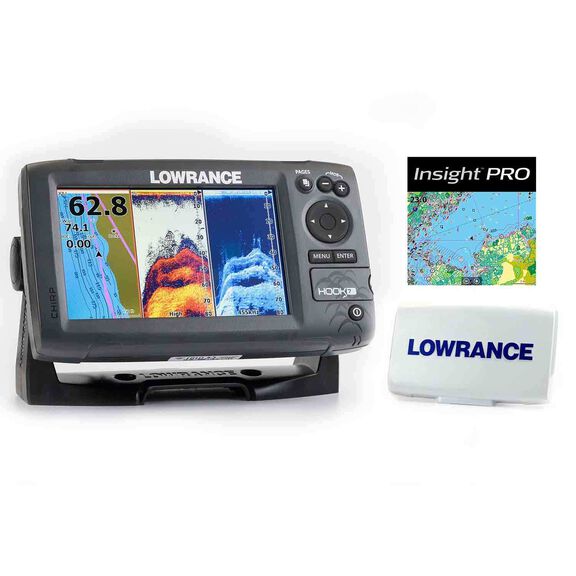 Hook-7 Fishfinder/Chartplotter with Dual Frequency HDI Transducer, Nautic Insight&trade; Pro Charts image number 2