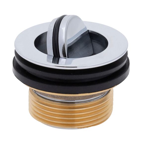 1-1/2" Drain, Flip Drain no Overflow, Straight, 1-1/4"-M Thread Adapter Chrome image number 0
