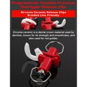 BLUEWING Progressively Tunable Premium Outrigger Release Clip, Red, 2pcs image number 1