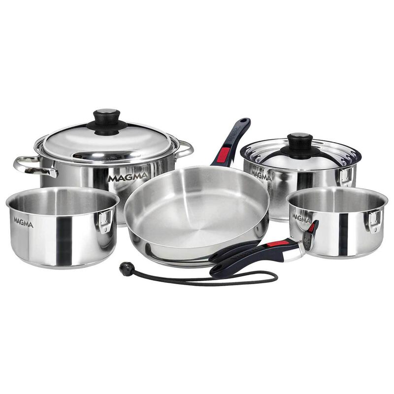 10-Piece Nesting Cookware, Stainless Steel Induction image number 0