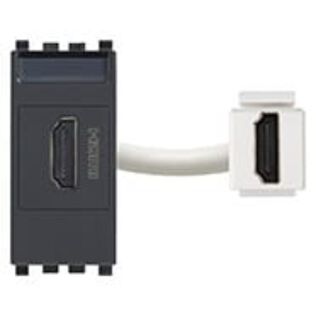 Vimar Eikon HDMI 2.1b Socket Connector, Keystone Fixing, Grey