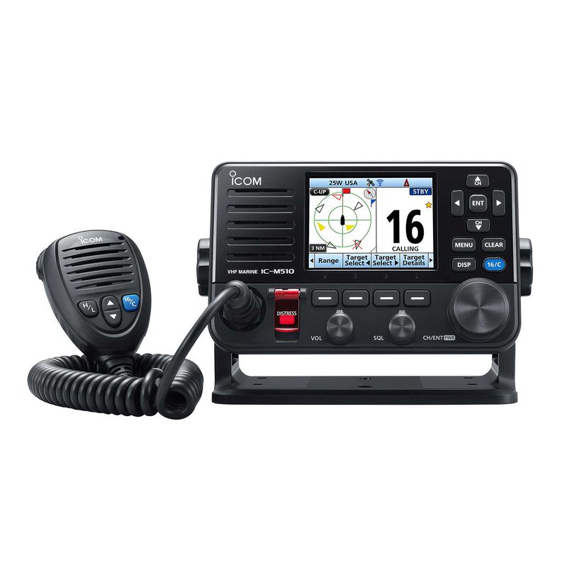 Icom Class-D DSC VHF Marine Radio with NMEA 2000 and Wi-Fi Functionality - Plus AIS | by West Marine