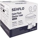 SEAFLO 12V Quiet Flush Electric Marine Toilet, Regular Size, Seawater Macerator, Soft Close Seat image number 5