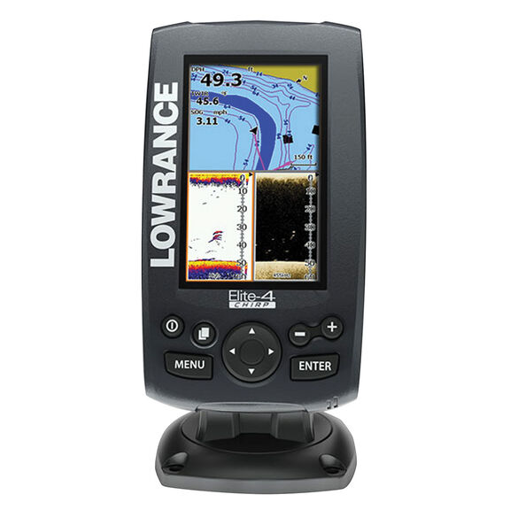 Elite-4 CHIRP Fishfinder/Chartplotter, 83/200kHz + 455/800kHz Transducers image number 0