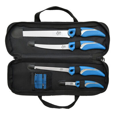 6-Piece Knife & Sharpener Set with Case