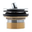 1-1/2" Drain, Flip Drain no Overflow, Straight, 1-1/4"-M Thread Adapter Chrome image number 1