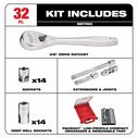 3/8" 32 Pc. Metric Ratchet and Socket Set in PACKOUT&trade; Organizer image number 1
