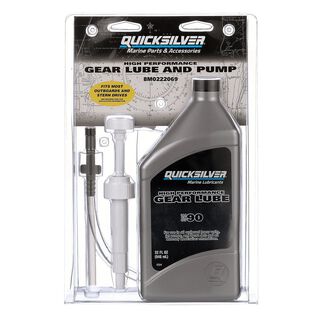 Quicksilver 8M0222069 SAE 90 High Performance Gear Lube and Pump Kit, 32 Fl. Oz.