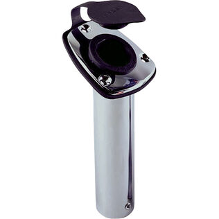 Flush-Mount Fishing Rod Holder, Chrome-Plated Bronze Flange