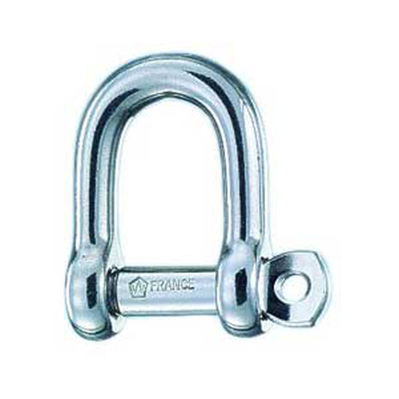 3/16" Stainless Steel Self-Locking Pin "D" Shackle image number 0