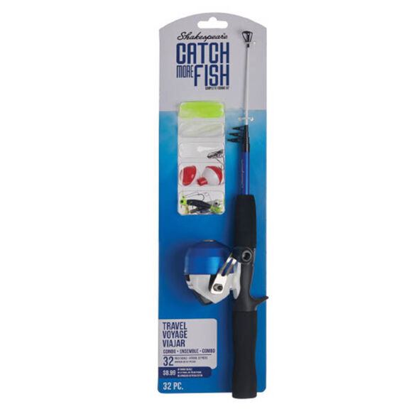 4'6" Catch More Fish Travel Telescoping Spincast Kit, Light Power image number 0