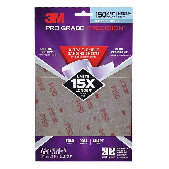 Pro Grade Precision Ultra Flexible Sanding Sheets, 150 Grit image number 0