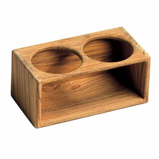 Teak 2-Drink Rack