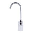 Artaine Folding Faucet, Hot/Cold Mixer, J-Spout, Brushed Nickel image number 1