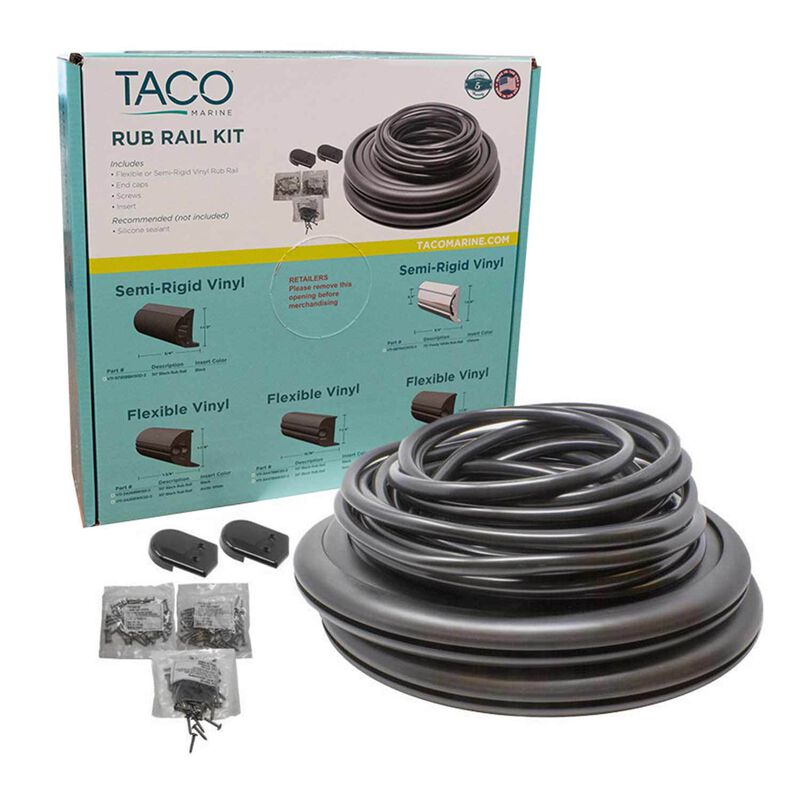 TACO MARINE Flexible Vinyl Rub Rail Replacement Kits with Inserts West Marine
