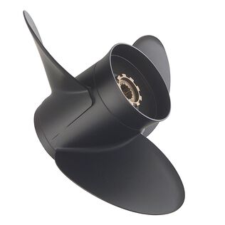 Quicksilver Black Diamond Propeller Black Finish, 13.5" diameter x 15" pitch, Right Hand Rotation, Black Finish
