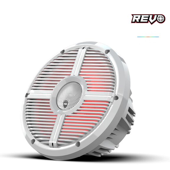 Wet Sounds REVO CX-10 XW-W S2 10-inch High Output Component Style Coaxial Speakers with XW-White RGB Grilles image number 2