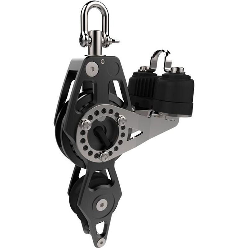 60mm Racing Block with Fiddle, Ratchet, Becket and Cleat, Gray image number 0