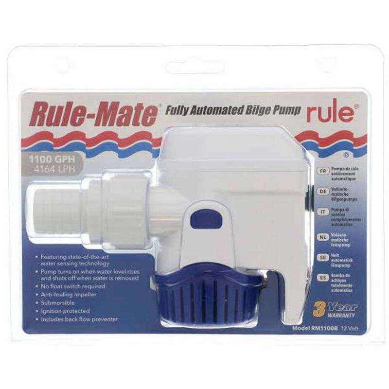 1100 GPH Rule-Mate Automatic Bilge Pump, 12 Volt image number 2