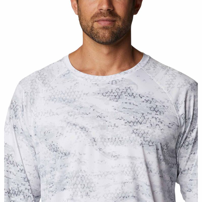 Columbia PFG Long Sleeve Shirt Terminal Tackle Chemise à Manches Longues, Noir/Logo Gulf Stream, 1X Homme