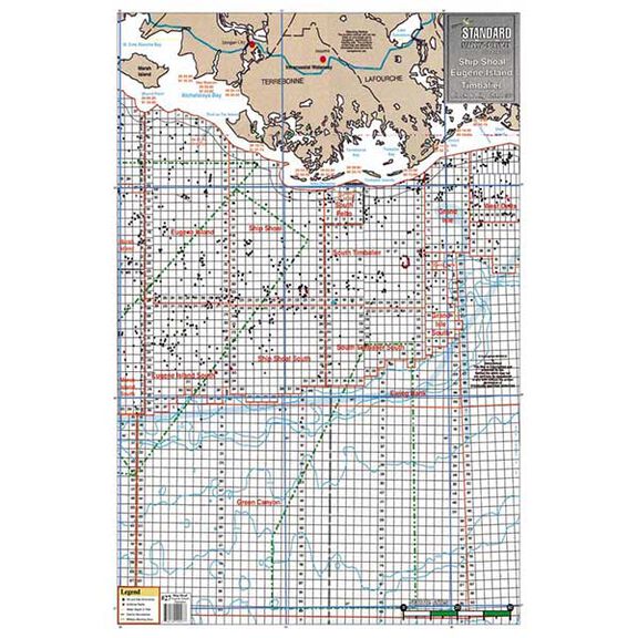 Eugene Isle and Marsh Isle, Louisiana Block and Rig Chart image number 0