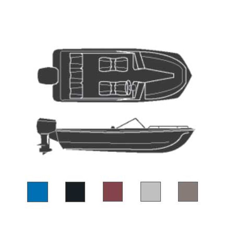 Boaters Best Polyester Covers, 16'6"L, 80" Beam Width, Gray image number 0