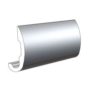 Aluminum Rub Rail - 3/4"H x 3/8"W x 12'L, #8 Screws