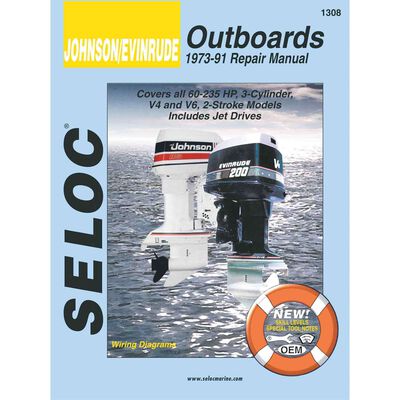 Repair Manual - Johnson/Evinrude Outboard 1973-1991, 3 Cyl., V4, V6, 60-235 HP