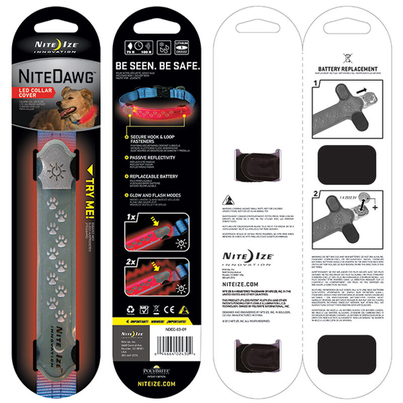 Nite Dawg LED Collar Cover, Grey image number 0